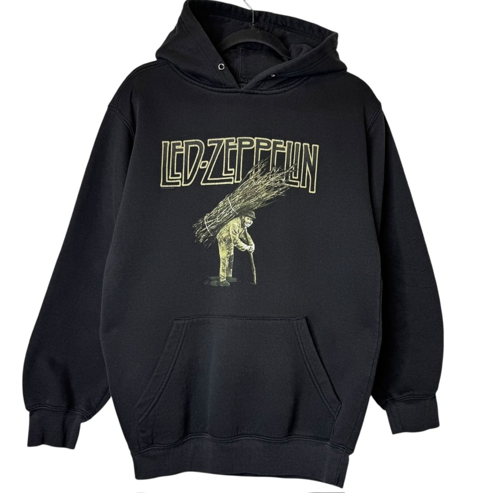 Vintage Led Zeppelin Hoodie Sweatshirt Size S Black Artimonde 2000s Black Y2K